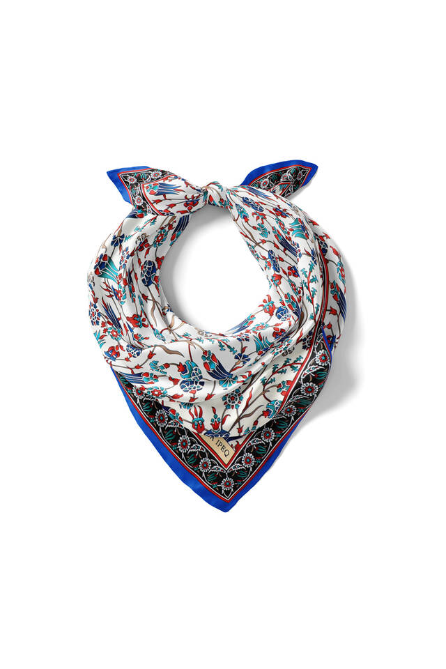 Saks Tulip Pattern Silky Pocket Square - 2