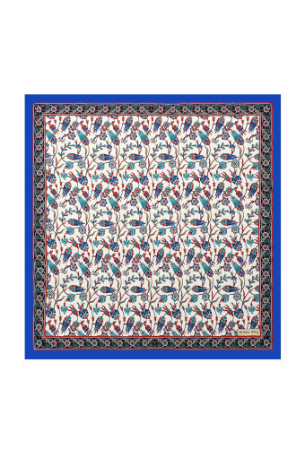 Saks Tulip Pattern Silky Pocket Square 