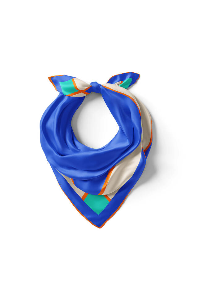 Saks Wide Bordered Plain Silk Pocket Square - 2