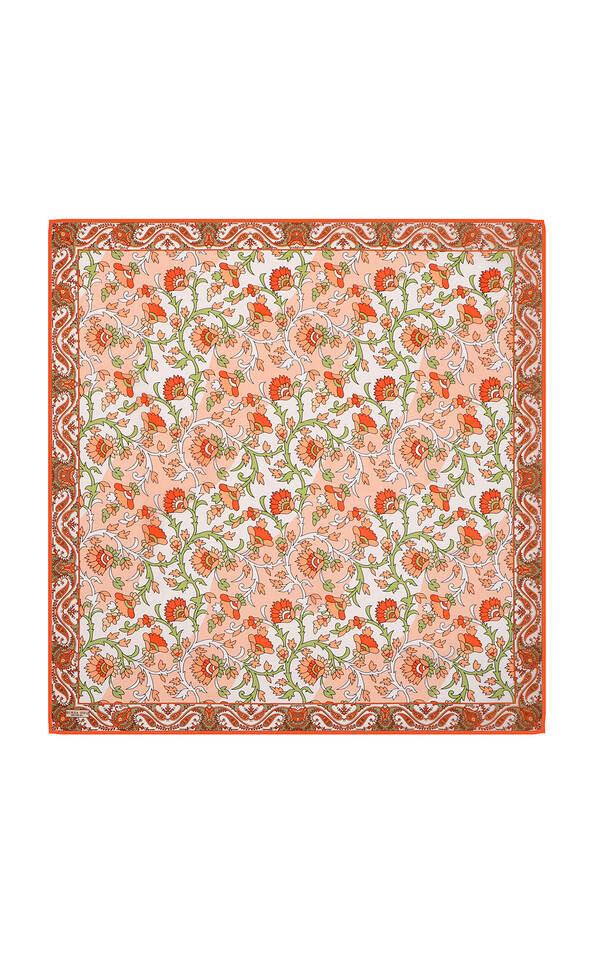 Somon Şal Desen Vual İpek Eşarp - 2