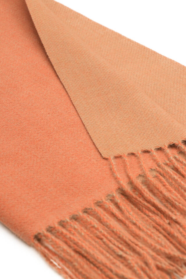 Salmon Beige Double Sided Winter Shawl - 4