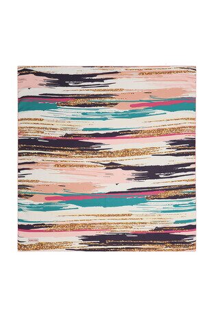 Salmon Brush Pattern Soft Square Scarf 