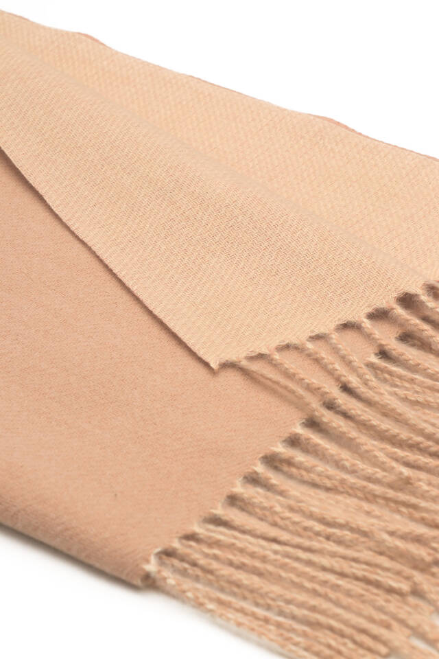 Salmon Cream Double Sided Winter Shawl - 4