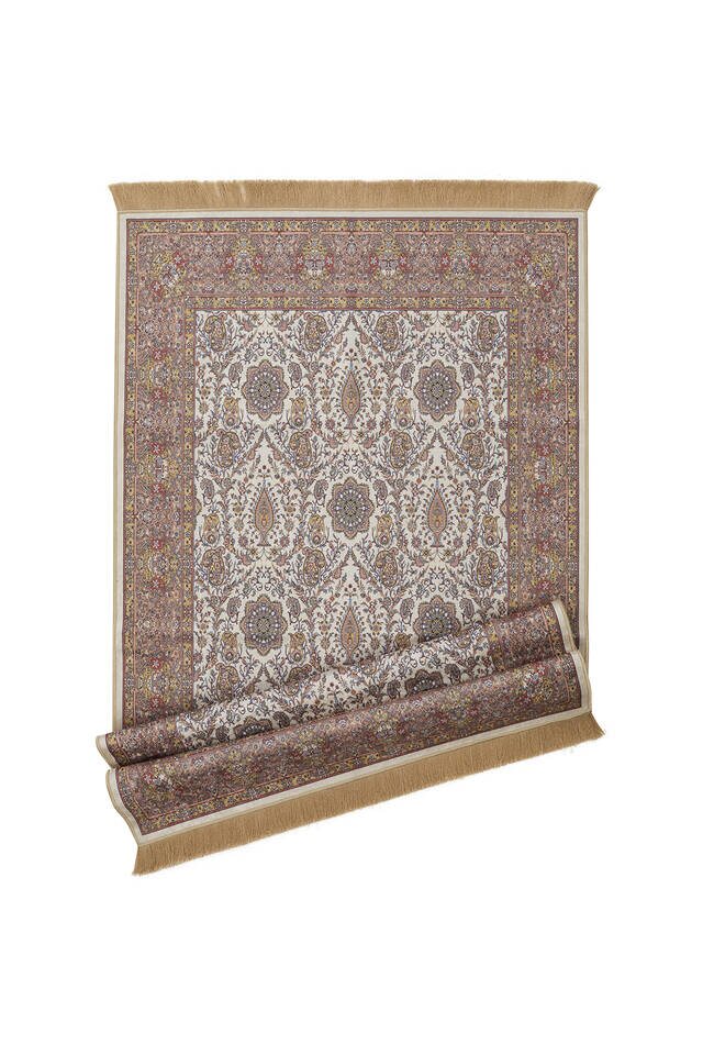 Salmon Velvet Carpet Prayer Rug - 4