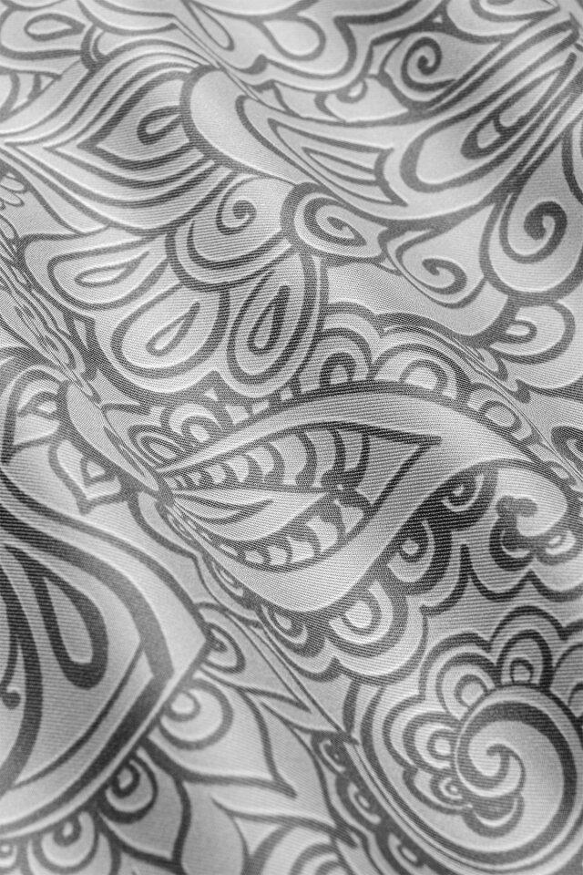 Gümüş Sanat Desen Twill İpek Eşarp - 4