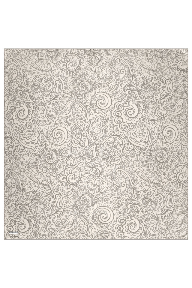 Taş Sanat Desen Twill İpek Eşarp - 3