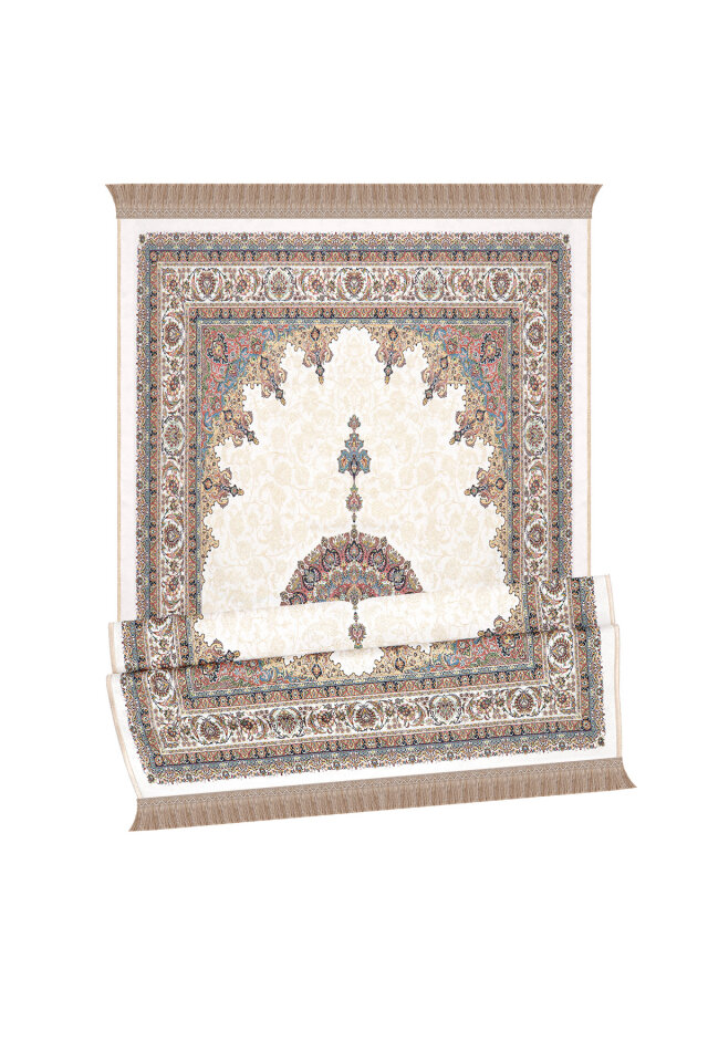 Kahverengi Saray Desen Keseli Kadife Seccade - 4