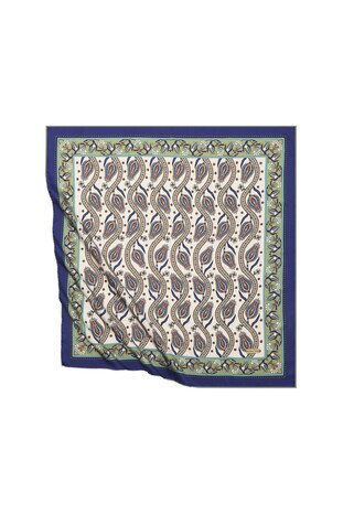 Haki Sarmaşık Lale Desen İpeksi Eşarp 