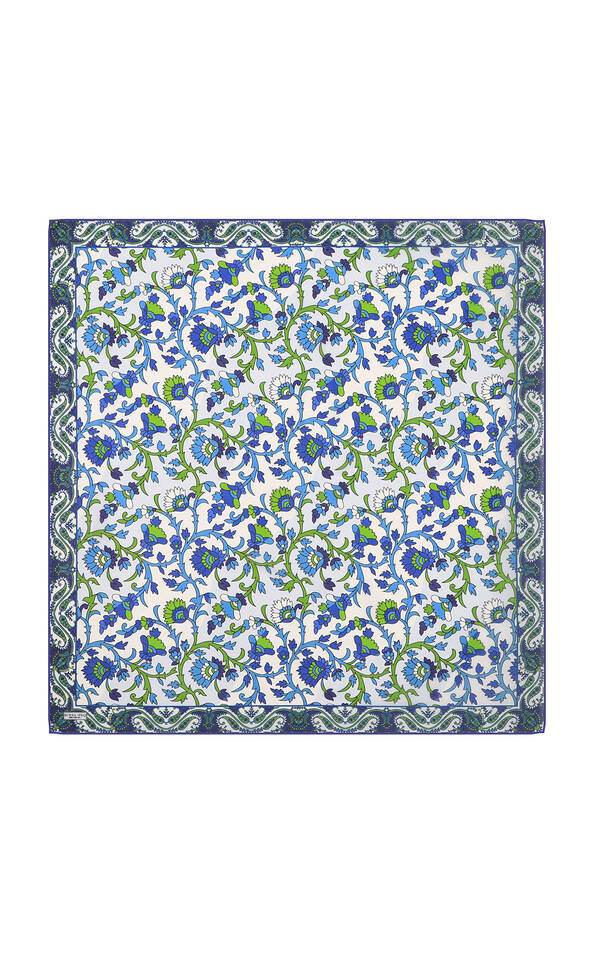 Saxon Shawl Pattern Voile Silk Square Scarf - 2