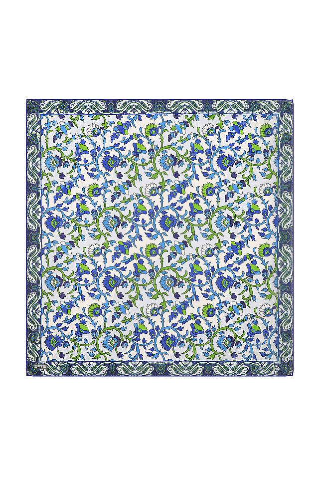 Saxon Shawl Pattern Voile Silk Square Scarf 