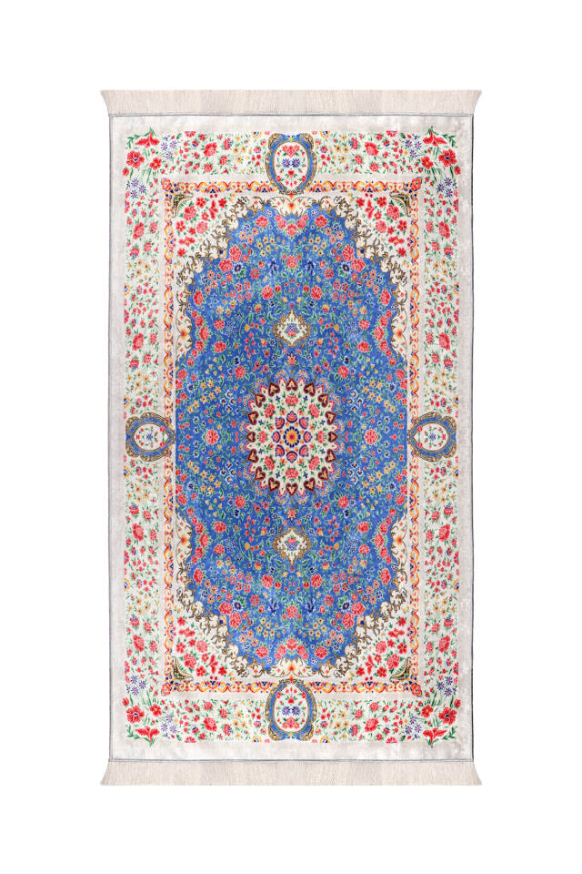 Blue Velvet Carpet Prayer Rug 