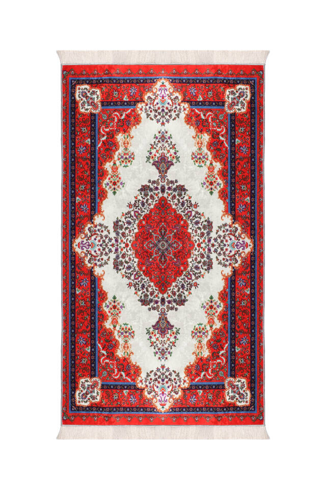 Red Velvet Carpet Prayer Rug 