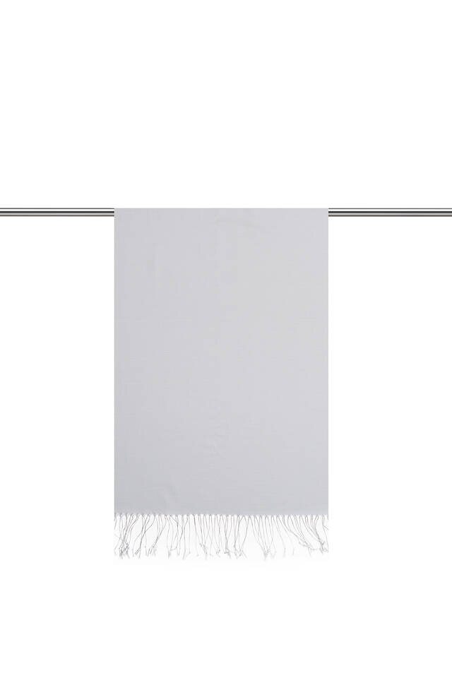 Silver Silk Look Scarf - 3