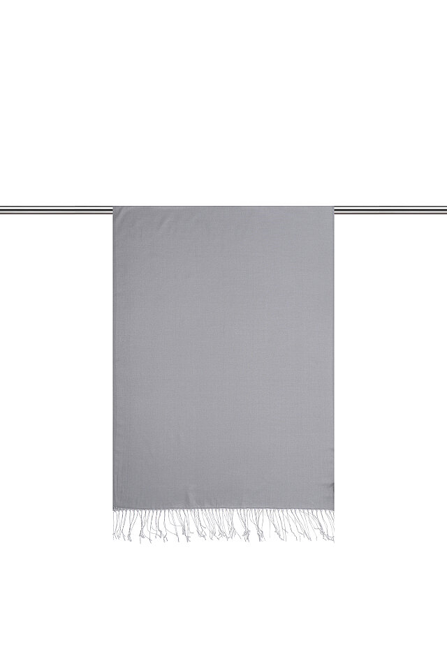 Silver Smoked Silk Look Scarf 