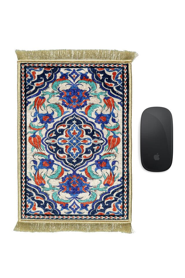 Siyah Dekoratif Küçük Halı Mousepad 