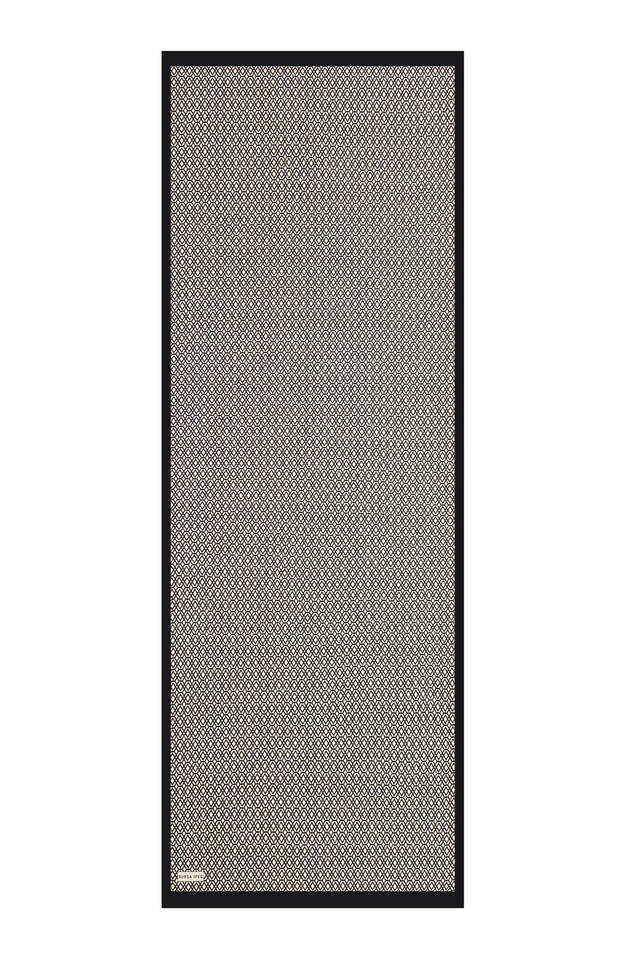 Siyah Petek Desen Twill İpek Şal - 4