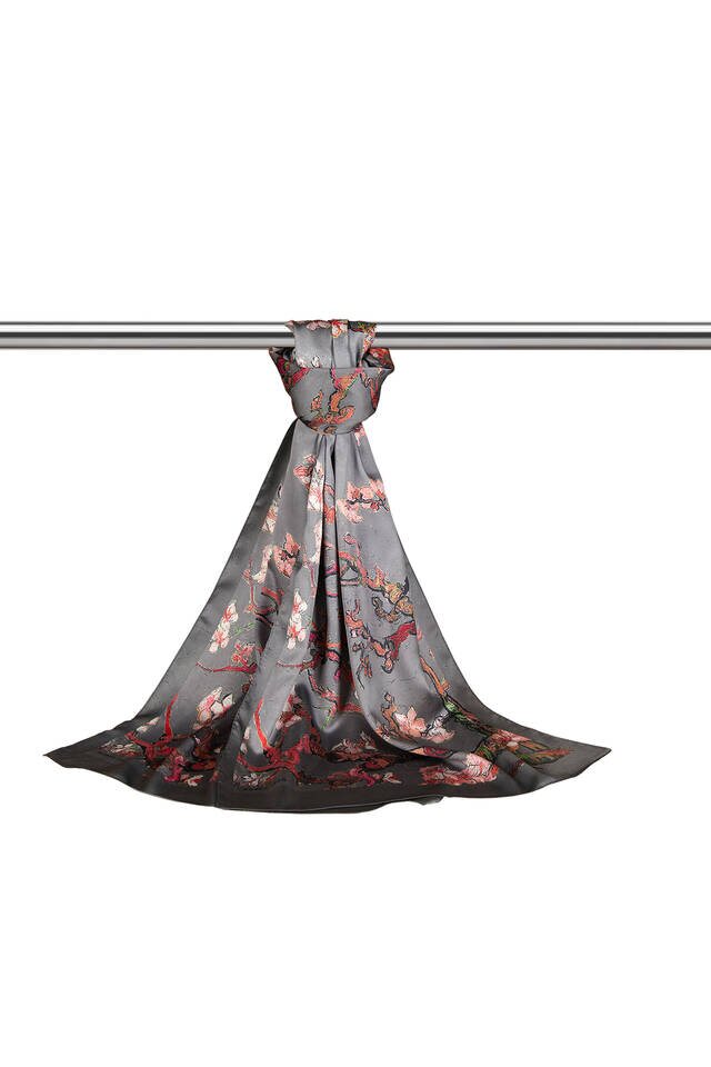 Smoked Almond Blossom Silky Foulard - 3