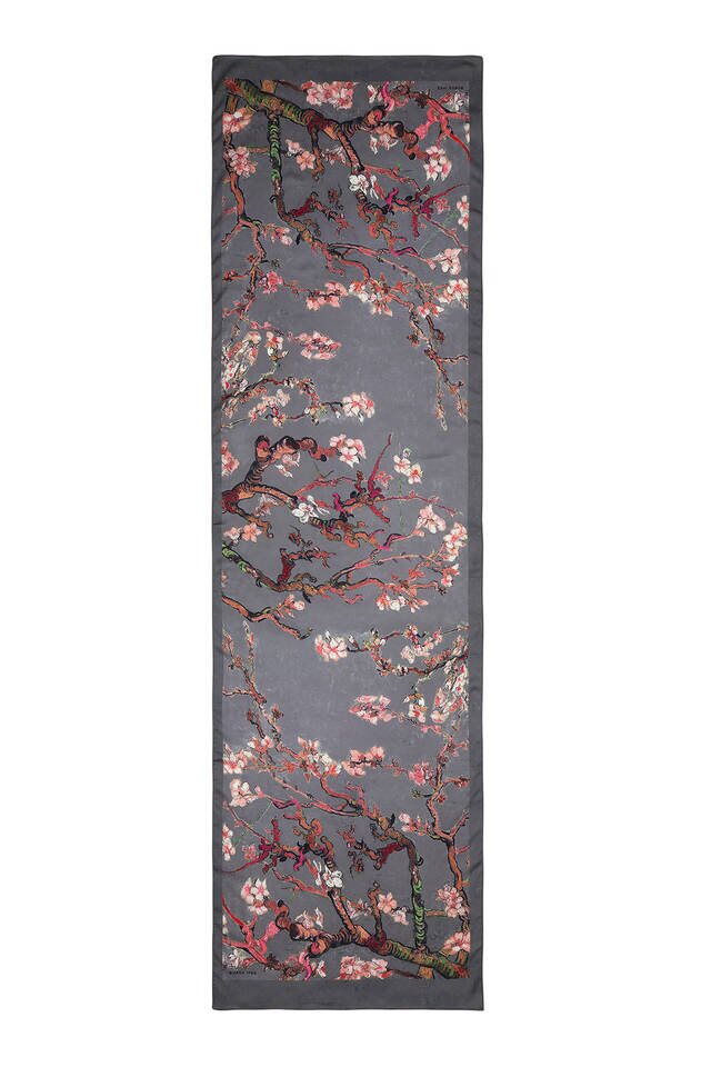 Smoked Almond Blossom Silky Foulard - 4