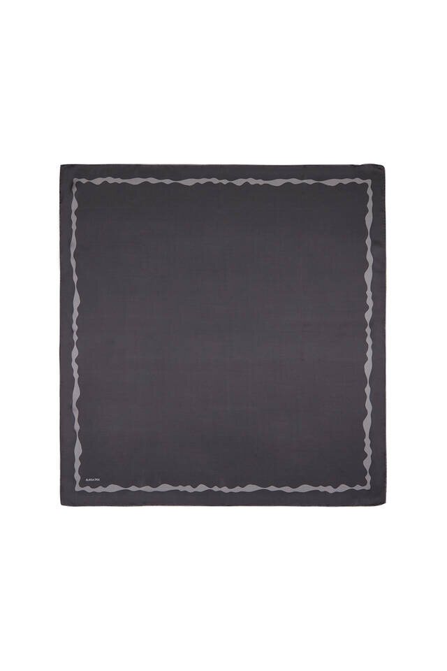 Smoked Edge Juicy Wave Silk Square Scarf 