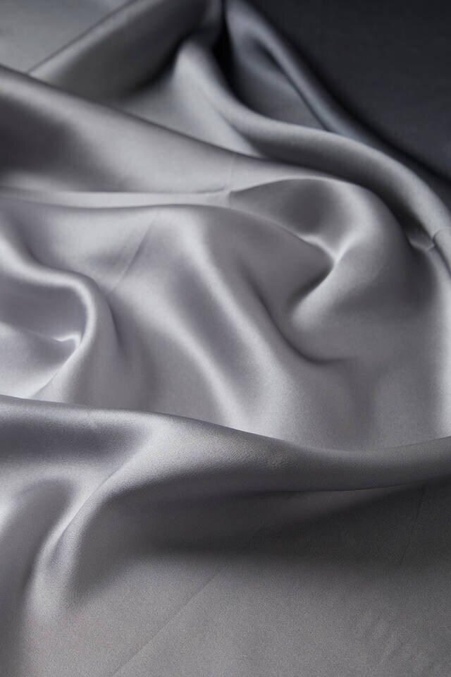 Smoked Gray Gradient Sura Silk Square Scarf - 4