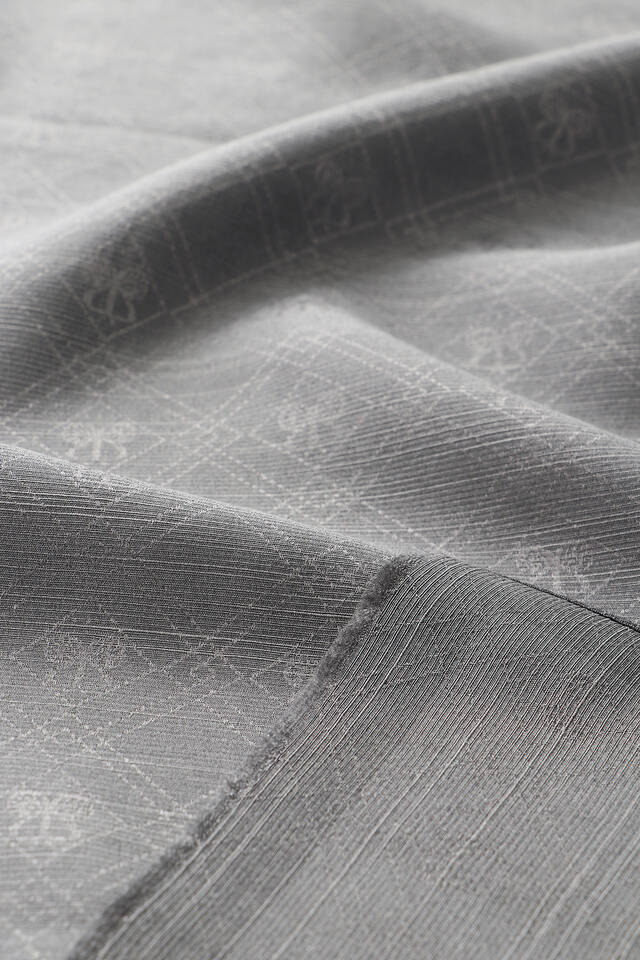 Smoked Monogram Pattern Silk Cotton Scarf - 4