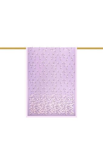 Lilac Snowdrop Pattern Twill Silk Shawl 