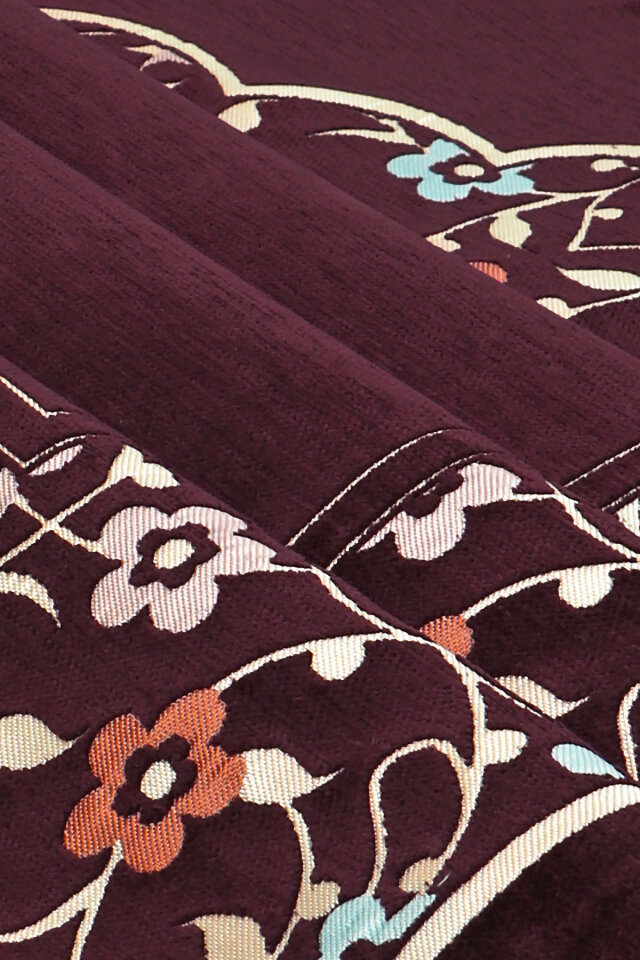 Mürdüm Soft Desen Kabartmalı Özel Dokuma Seccade - Bursa İpek