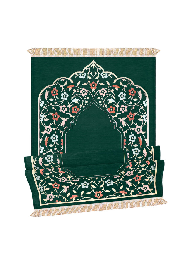 Zümrüt Soft Desen Kabartmalı Özel Dokuma Seccade - 4