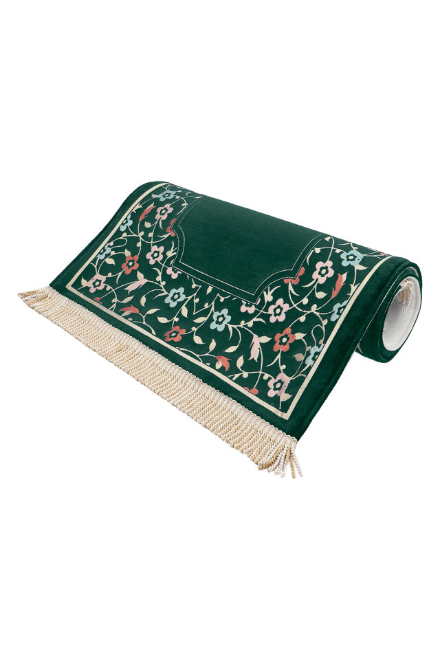 Zümrüt Soft Desen Süngerli Özel Dokuma Seccade - 3