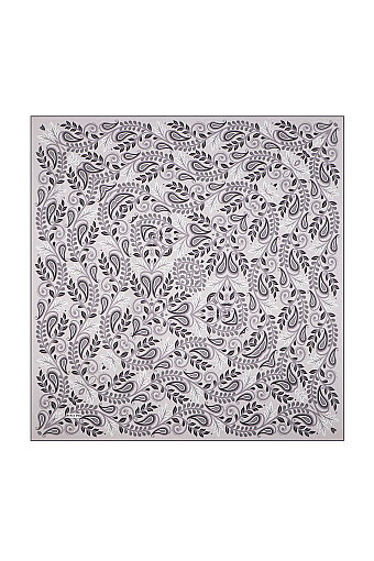 Gray Virgo Pattern Twill Silk Scarf 