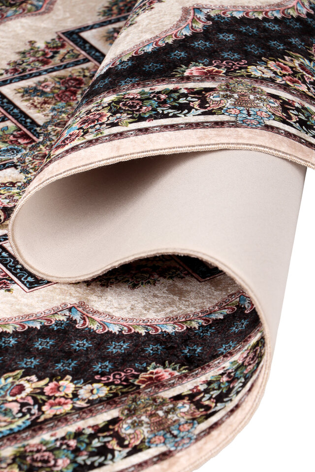 Beige Sponge Velvet Prayer Rug - 3