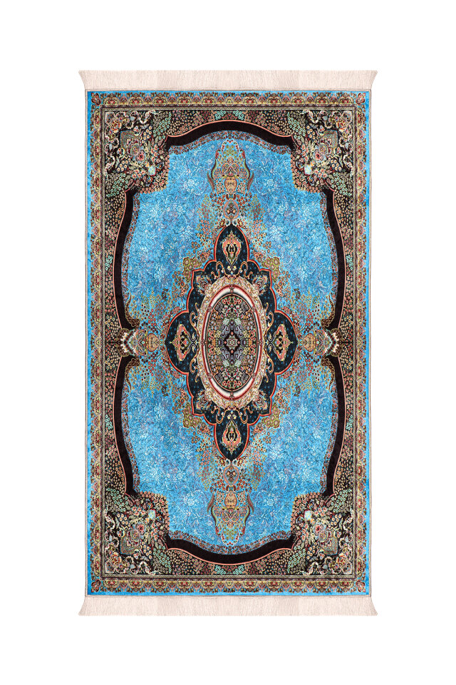 Blue Sponge Velvet Prayer Rug 