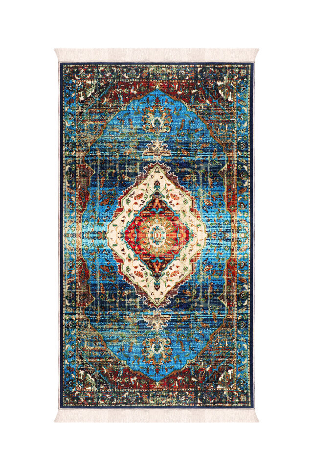 Blue Sponge Velvet Prayer Rug 