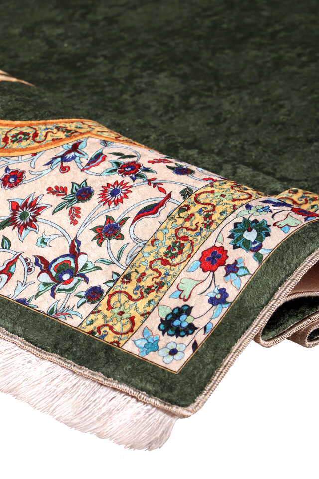 Khaki Sponge Velvet Prayer Rug - 2