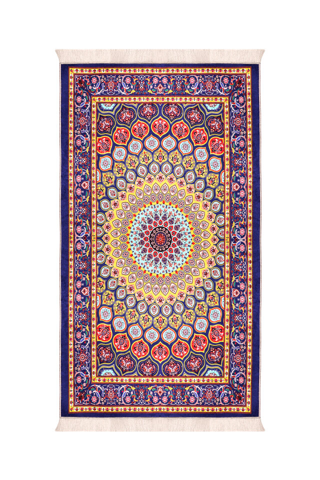 Saxe Sponge Velvet Prayer Rug - Bursa İpek