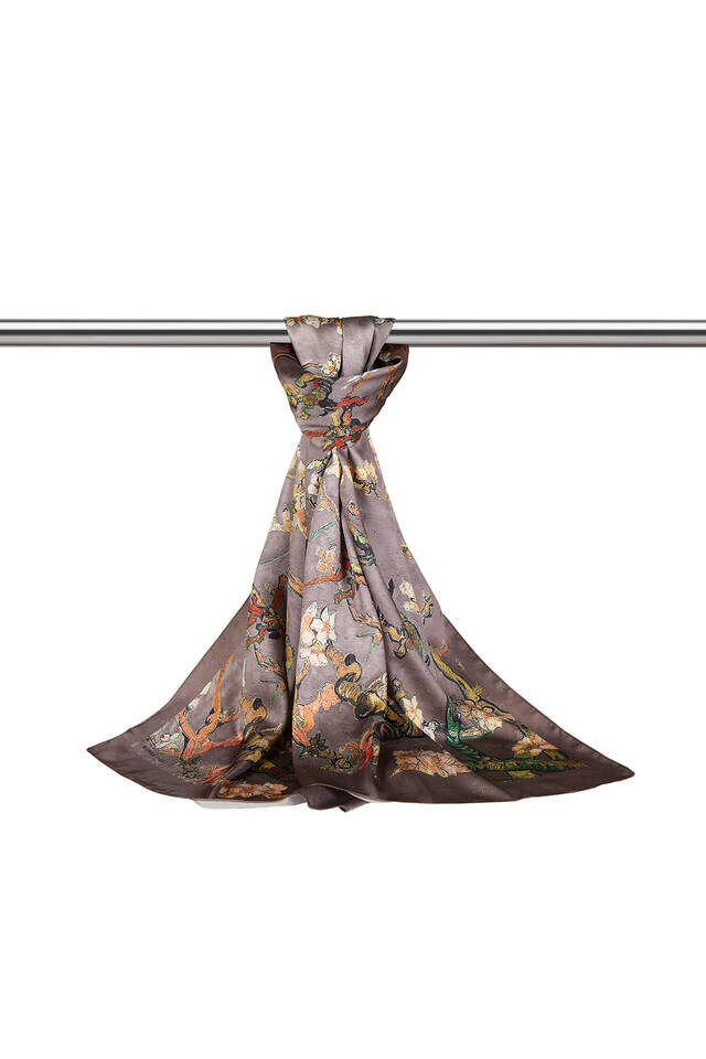 Stone Almond Blossom Silky Foulard - 3