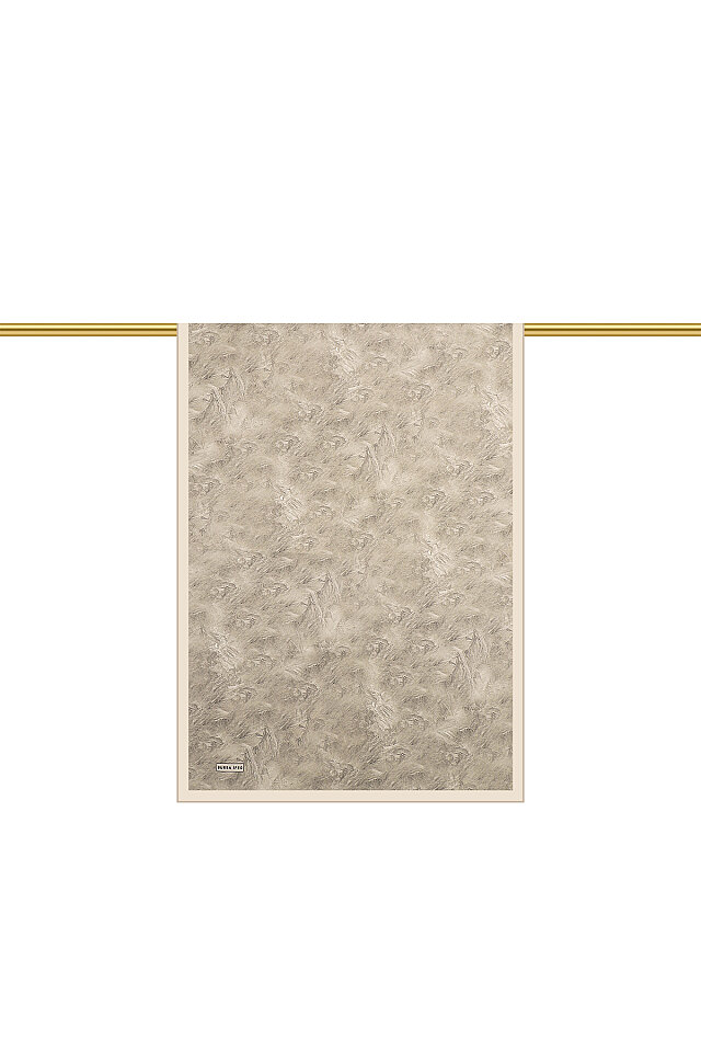 Stone Brush Pattern Silk Scarf - Bursa İpek