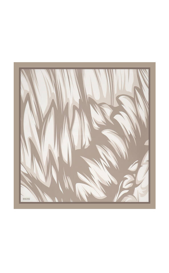 Stone Nilsu Pattern Twill Silk Square Scarf - 2