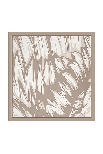 Stone Nilsu Pattern Twill Silk Square Scarf 