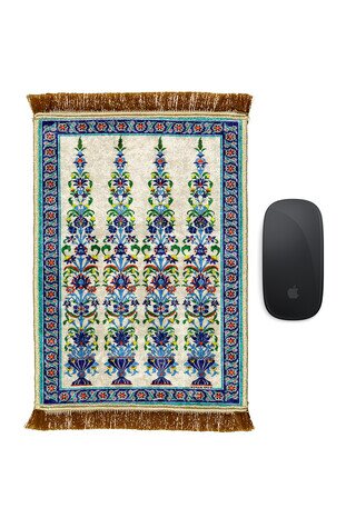 Su Yeşil Dekoratif Küçük Halı Mousepad 