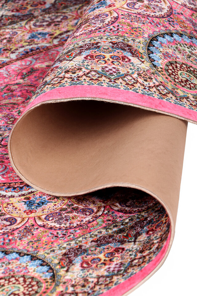 Pembe Süngerli Kadife Seccade - 3