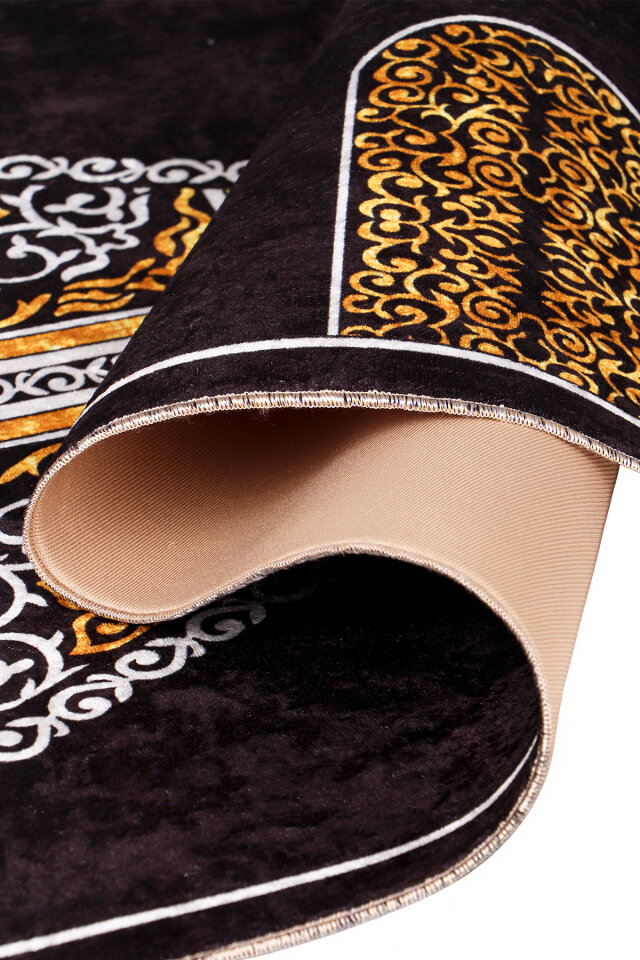 Siyah Süngerli Kadife Seccade - 3