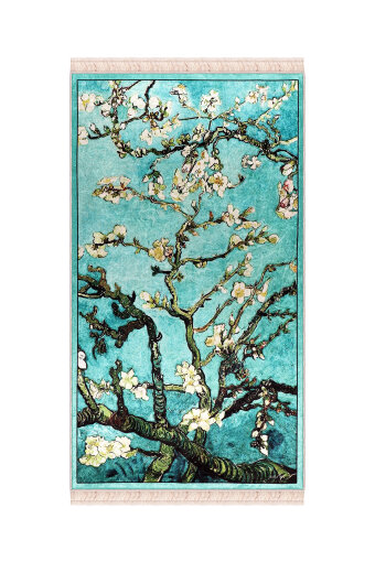 Su Yeşil Süngerli Kadife Seccade 