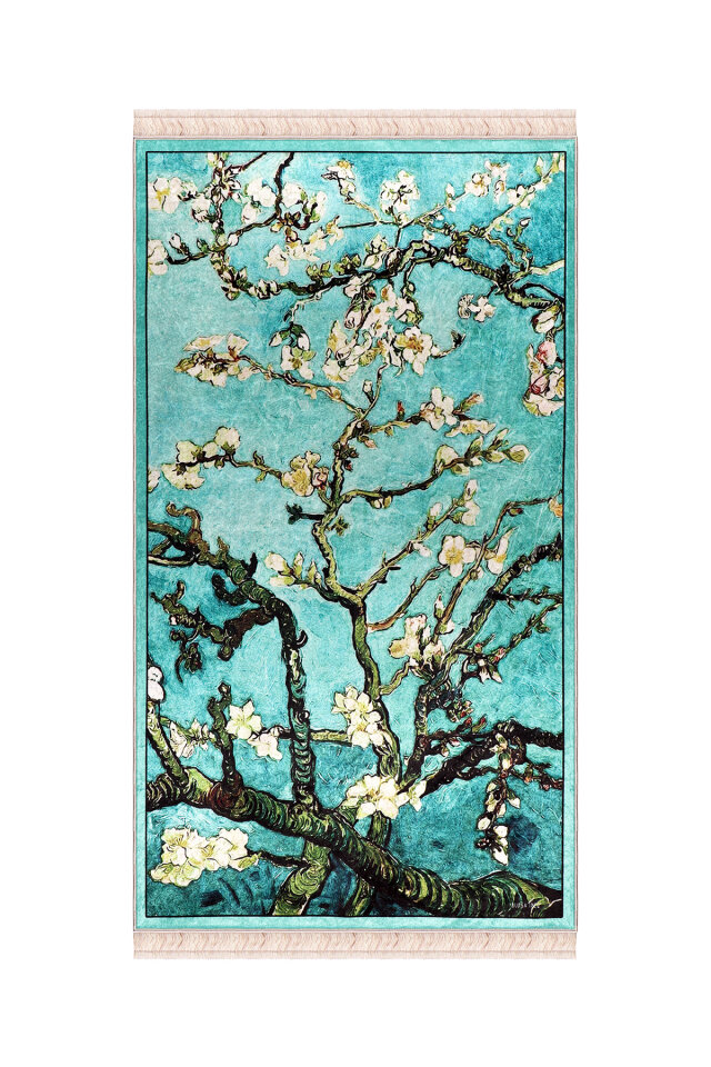 Su Yeşil Süngerli Kadife Seccade - Bursa İpek