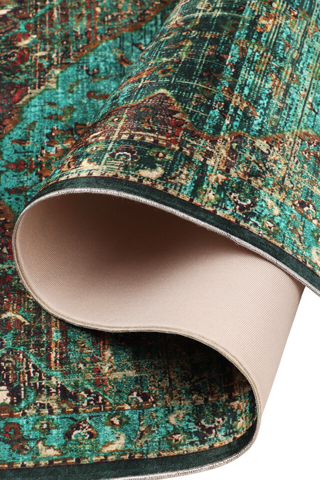 Yeşil Süngerli Kadife Seccade - 3