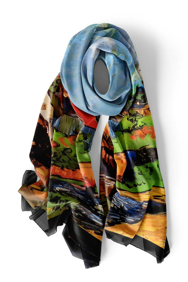 Taba Home Pattern Silk Foulard - 4