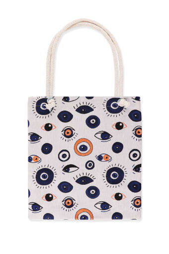 Eye Pattern Tapestry Shoulder Bag 