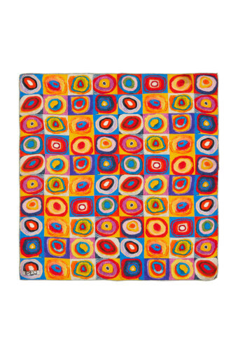 The Harmony of Yellow Colors Pattern Silk Pocket Square 