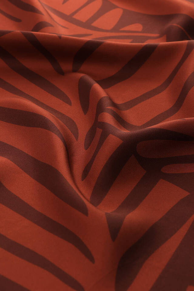 Tile Crop Pattern Twill Silk Scarf - 5