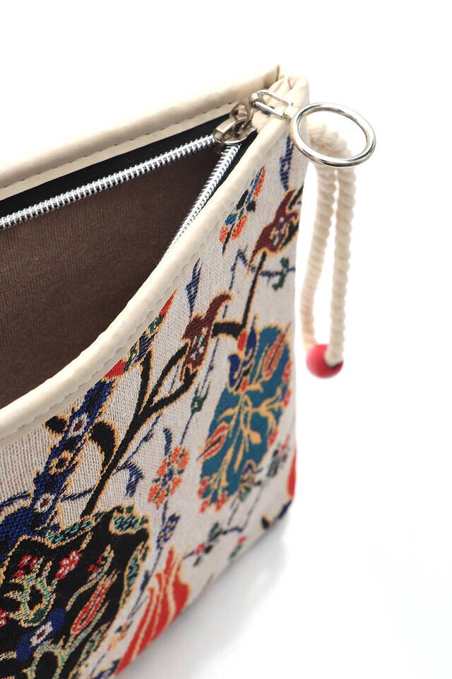 Tile Tulip Pattern Tapestry Handbag - 4